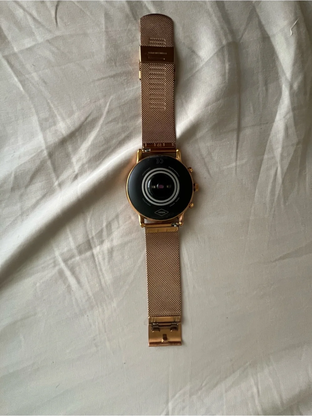 Fossil Rose Gold Mesh Strap Smart Watch